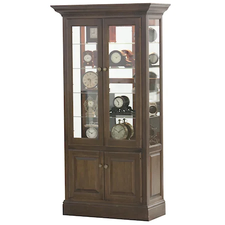 Double Door Curio Cabinet with Cabinet Doors